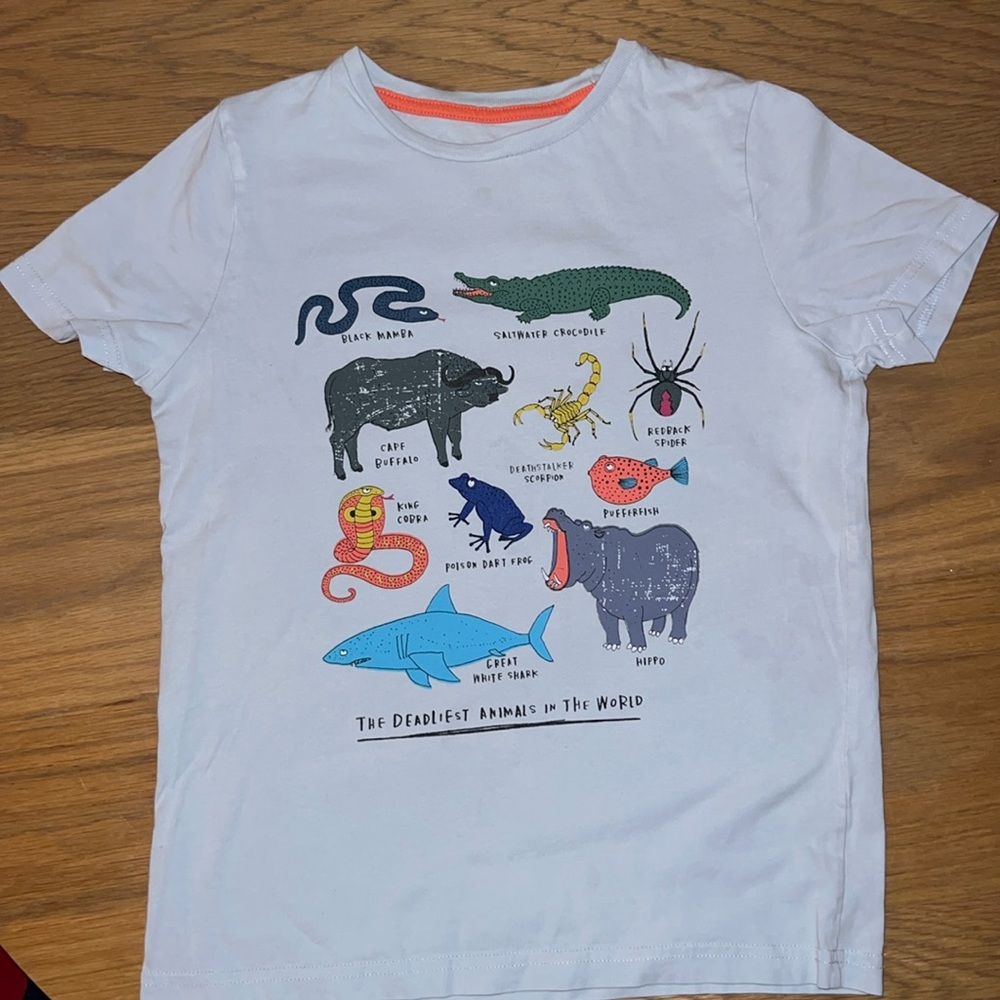 Boys Mini Boden “deadly animals” T-shirt